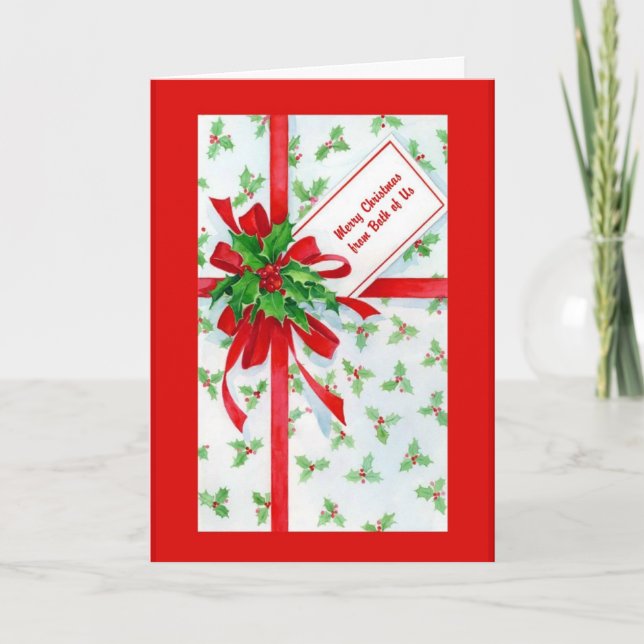 Cartes Pour Fêtes Annuelles Cadeau Joyeux Noël de nous deux (Devant)