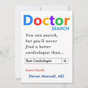 Cartes Pour Fêtes Annuelles Cadeau personnalisé pour le cardiologue