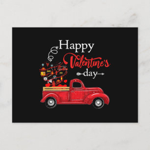Cartes Pour Fêtes Annuelles Cadeau pompier   Joyeuse Saint-Valentin pompier