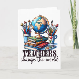 Cartes Pour Fêtes Annuelles Cadeau pour Enseignant Les Enseignants Changent