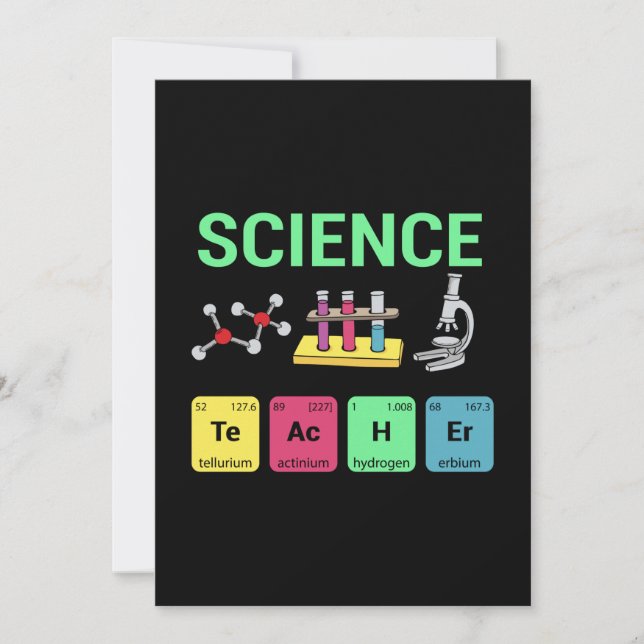 Cartes Pour Fêtes Annuelles Cadeau Prof de Science Définition Prof de Science (Devant)