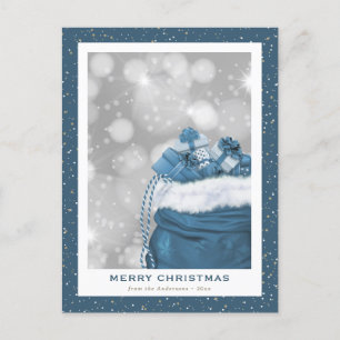Cartes Pour Fêtes Annuelles Cadeaux bleus modernes parfumés neige Joyeux Noël