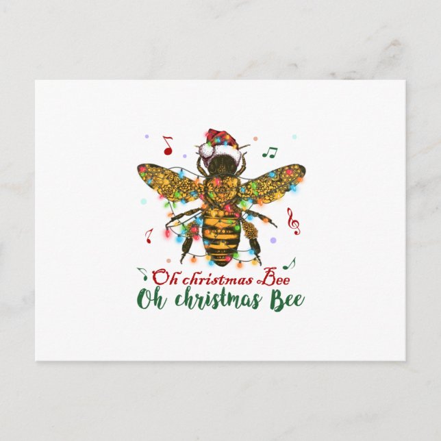 Cartes Pour Fêtes Annuelles Cadeaux d'abeille de Joyeux Noël (Devant)