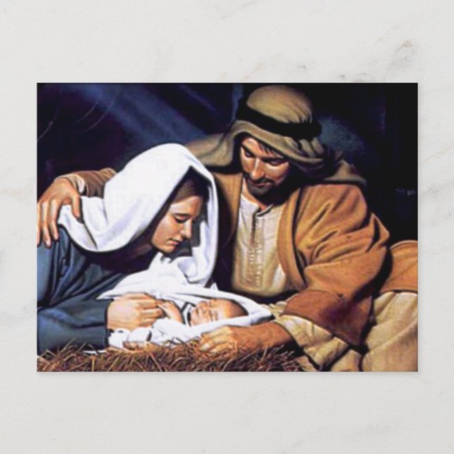 Cartes Pour Fêtes Annuelles Cadeaux de crèches pour Noël (Devant)
