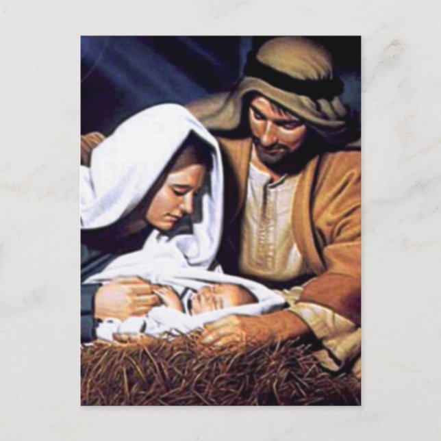 Cartes Pour Fêtes Annuelles Cadeaux de crèches pour Noël (Devant)