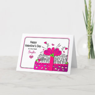Cartes Pour Fêtes Annuelles Cadeaux de la Fille Valentine en Pinks Zebra Impri