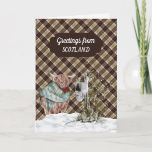 Cartes Pour Fêtes Annuelles Cadeaux de l'Écosse Bannockbane Tartan Noël