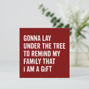 Cartes Pour Fêtes Annuelles Cadeaux de Noël drôles sous l'arbre