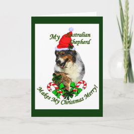 Cartes Pour Fêtes Annuelles Cadeaux de Noël du berger australien