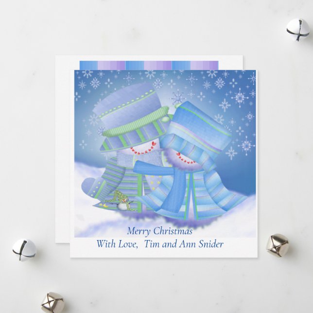 Cartes Pour Fêtes Annuelles Cadeaux de Noël mignons (Devant/Arrière en situation)