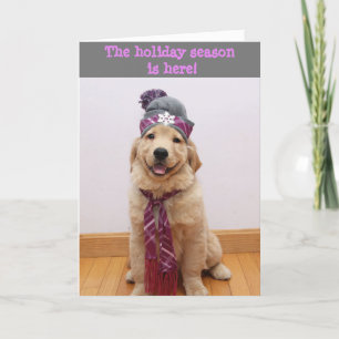Cartes Pour Fêtes Annuelles Cadeaux de Noël Retriever doré 