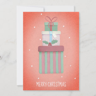 Cartes Pour Fêtes Annuelles Cadeaux de Noël rouges Joyeux Noël Non Photo