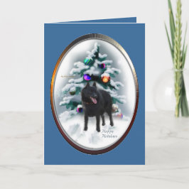 Cartes Pour Fêtes Annuelles Cadeaux de Noël Schipperke