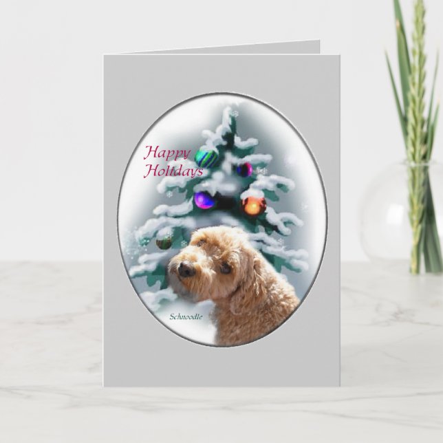 Cartes Pour Fêtes Annuelles Cadeaux de Noël Schnoodle (Devant)