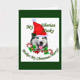 Cartes Pour Fêtes Annuelles Cadeaux de Noël Sibériens Husky