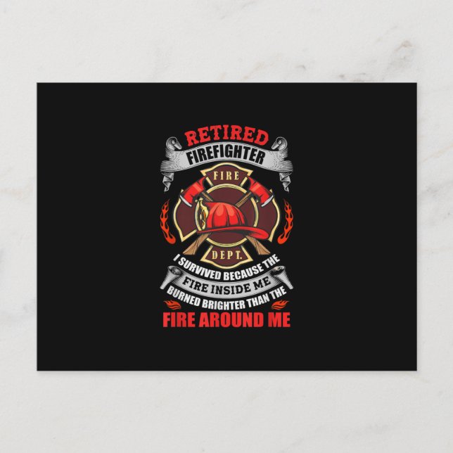 Cartes Pour Fêtes Annuelles Cadeaux De Retraite Des Pompiers Pour Hommes 2021  (Devant)