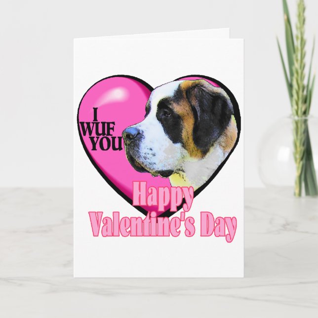 Cartes Pour Fêtes Annuelles Cadeaux de Saint-Valentin de St Bernard (Devant)