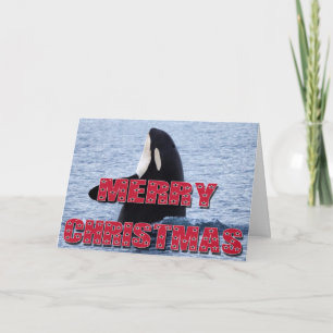 Cartes Pour Fêtes Annuelles Cadeaux d'houblon d'espion de baleine d'orque de