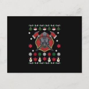 Cartes Pour Fêtes Annuelles Cadeaux drôles de Noël pour pompier mignon