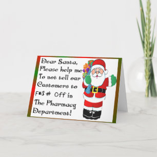 Cartes Pour Fêtes Annuelles Cadeaux orientés de Noël de pharmacien