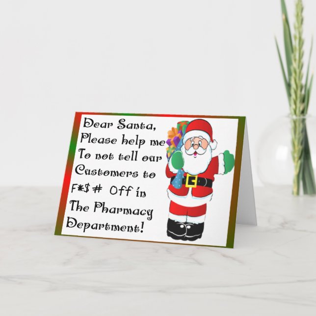 Cartes Pour Fêtes Annuelles Cadeaux orientés de Noël de pharmacien (Devant)