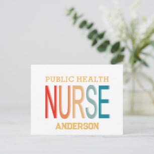 Cartes Pour Fêtes Annuelles Cadeaux personnalisés d'infirmière en santé publiq