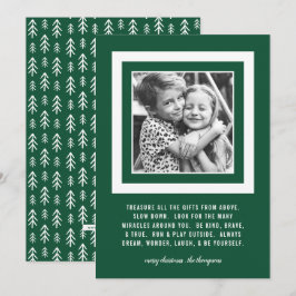 Cartes Pour Fêtes Annuelles Cadeaux précieux | 7x5 vert | Photo