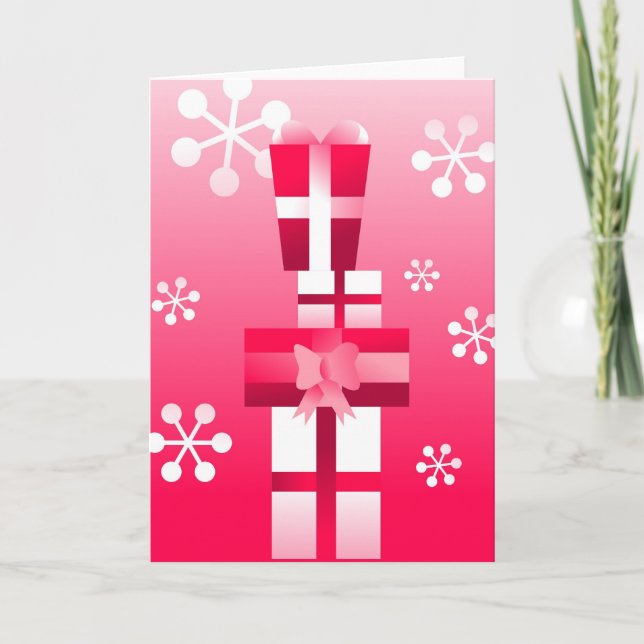 Cartes Pour Fêtes Annuelles Cadeaux rétro (Devant)