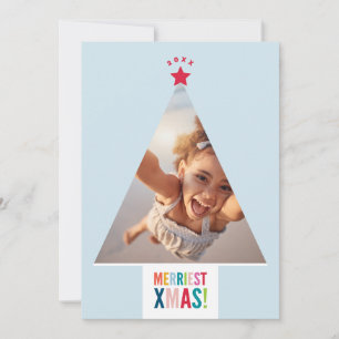 Cartes Pour Fêtes Annuelles cadre ARBRE DE NOËL festif amusant moderne minimal
