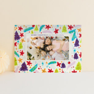 Cartes Pour Fêtes Annuelles Cadre brillant et coloré Silly Winter Frame