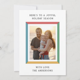 Cartes Pour Fêtes Annuelles Cadre Coloré Avec Grandes Félicitations