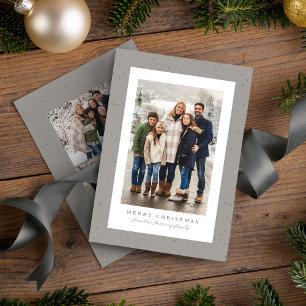 Cartes Pour Fêtes Annuelles Cadre de spectre photo de Noël neutre simple