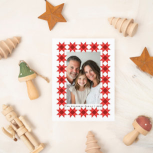 Cartes Pour Fêtes Annuelles Cadre d'étoile nordique