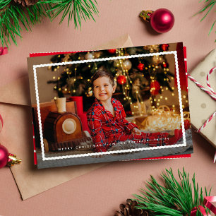 Cartes Pour Fêtes Annuelles Cadre mignon simple pour photo de Noël