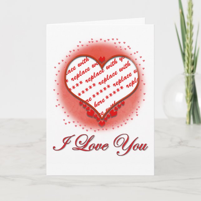 Cartes Pour Fêtes Annuelles Cadre photo Coeur perlé Valentine (Devant)