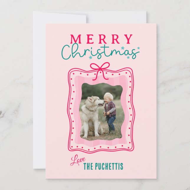 Cartes Pour Fêtes Annuelles Cadre photo de la boîte amusante Noël (Devant)