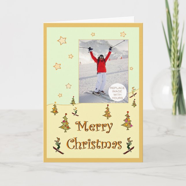 Cartes Pour Fêtes Annuelles cadre photo de Noël (Devant)