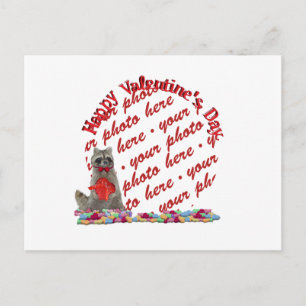 Cartes Pour Fêtes Annuelles Cadre photo du Raccoon Valentine "Bandit"