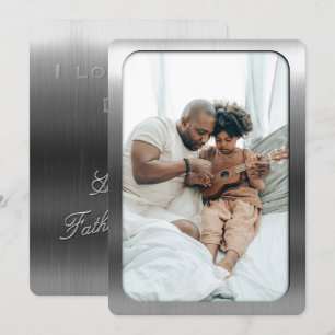 Cartes Pour Fêtes Annuelles Cadre photo en acier brossé - Fête des Pères