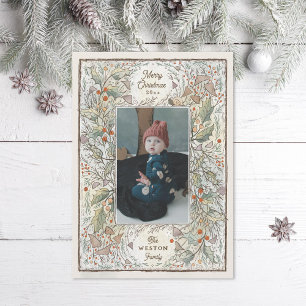 Cartes Pour Fêtes Annuelles Cadre photo en bois illustré