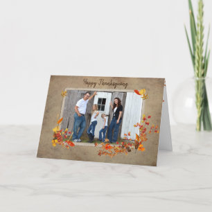 Cartes Pour Fêtes Annuelles Cadre photo famille Thanksgiving