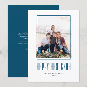 Cartes Pour Fêtes Annuelles Cadre photo moderne Happy Hanoukka
