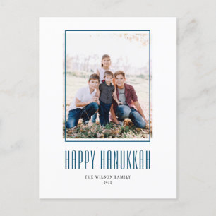 Cartes Pour Fêtes Annuelles Cadre photo moderne Happy Hanoukka