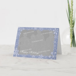 Cartes Pour Fêtes Annuelles Cadre Photo Personnalisé Simply Snowflake Art Opt 