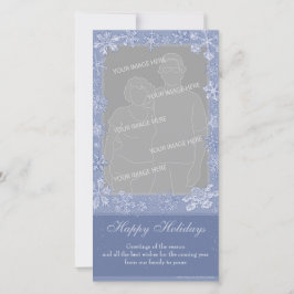 Cartes Pour Fêtes Annuelles Cadre photo personnalisé vertical Simply Snowflake
