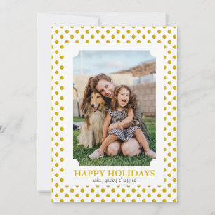 Cartes Pour Fêtes Annuelles Cadre photo pois dorés Noël