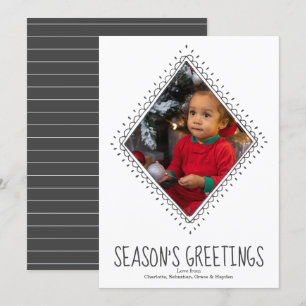Cartes Pour Fêtes Annuelles Cadre photo simple de Noël personnalisé