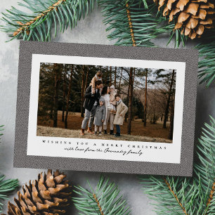 Cartes Pour Fêtes Annuelles Cadre twitter classique noir blanc photo de Noël