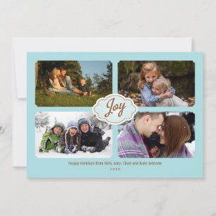 Cartes Pour Fêtes Annuelles Cadres de Joy Holiday 4 photos