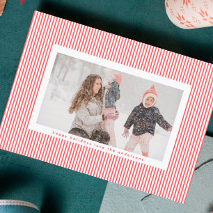 Cartes Pour Fêtes Annuelles Cadres de Noël blanc rouge moderne Grandes photos